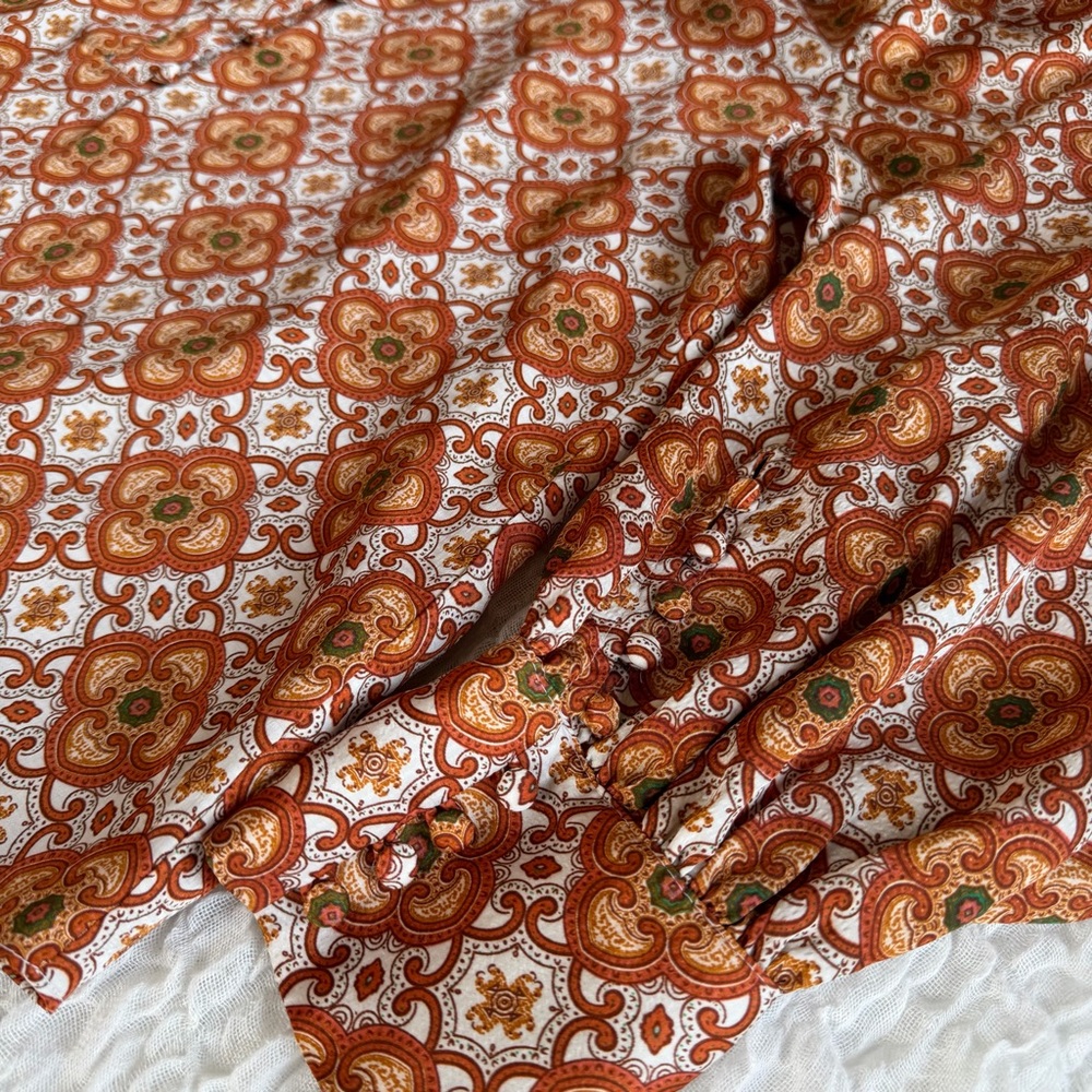Ryegrass Paisley Checkered Blouse XL - Picture 5 of 10
